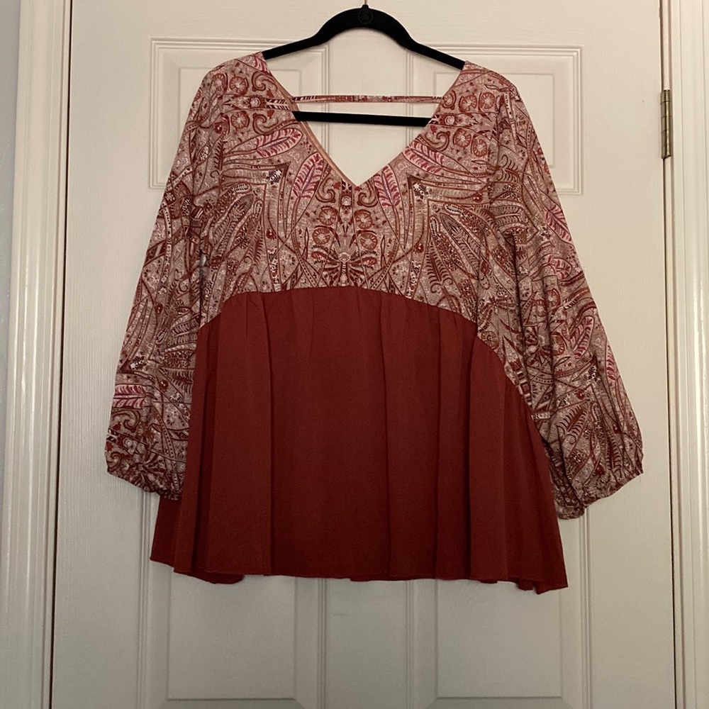 Burgundy Long Sleeve Shirt